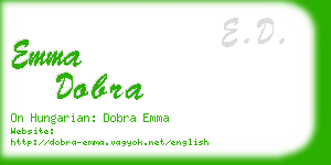 emma dobra business card